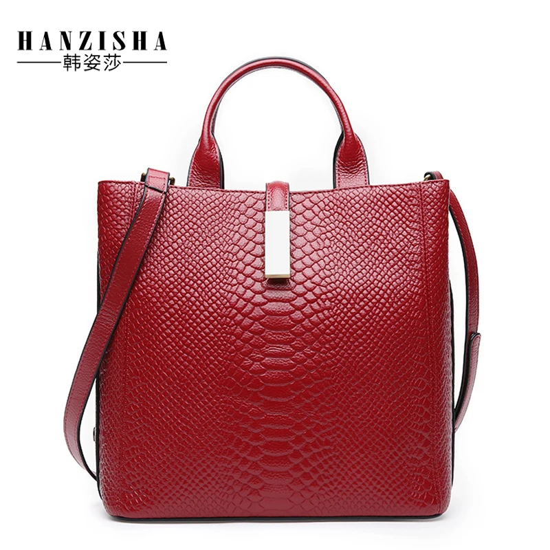 

New Brand Genuine Leather Women Bag Luxury Fashion Serpentine Women Handbag Cow Leather Women Shoulder Bag Tote Bolsas femininas