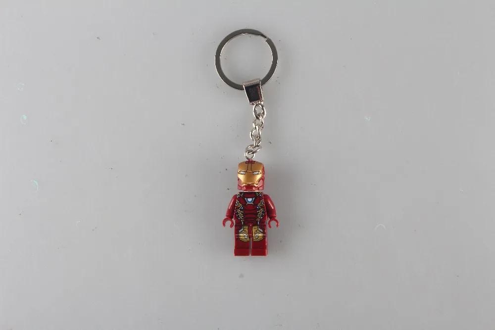 

Single Sale DIY Customize Key Chain Keychains Super Hero Thor Deadpool Building Blocks Bricks Toys Gift For Children Kids Dolls