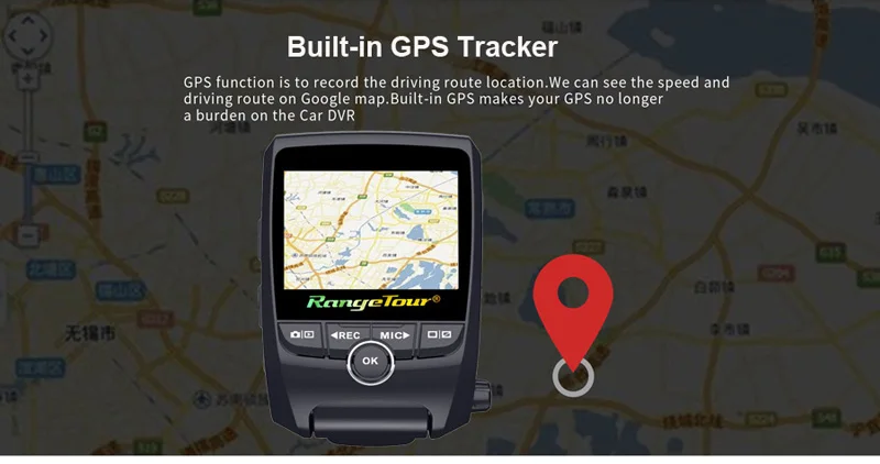 Range Tour Встроенный gps регистратор X7 двойной объектив Автомобильный видеорегистратор Камера Novatek Dash Cam Full HD 1080P+ 720P задний Автомобильный видеорегистратор