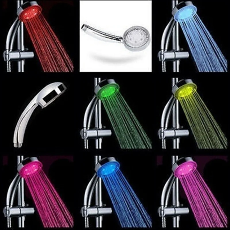 HOT Handheld 7 Color LED Romantic Light Water Bath Home Bathroom Glow
