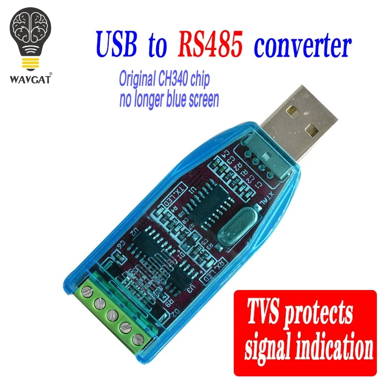 Промышленный USB в RS485 422 CH340G преобразователь, обновленный защитный преобразователь, Совместимость со стандартом RS-485 разъемом - Цвет: USB to RS485