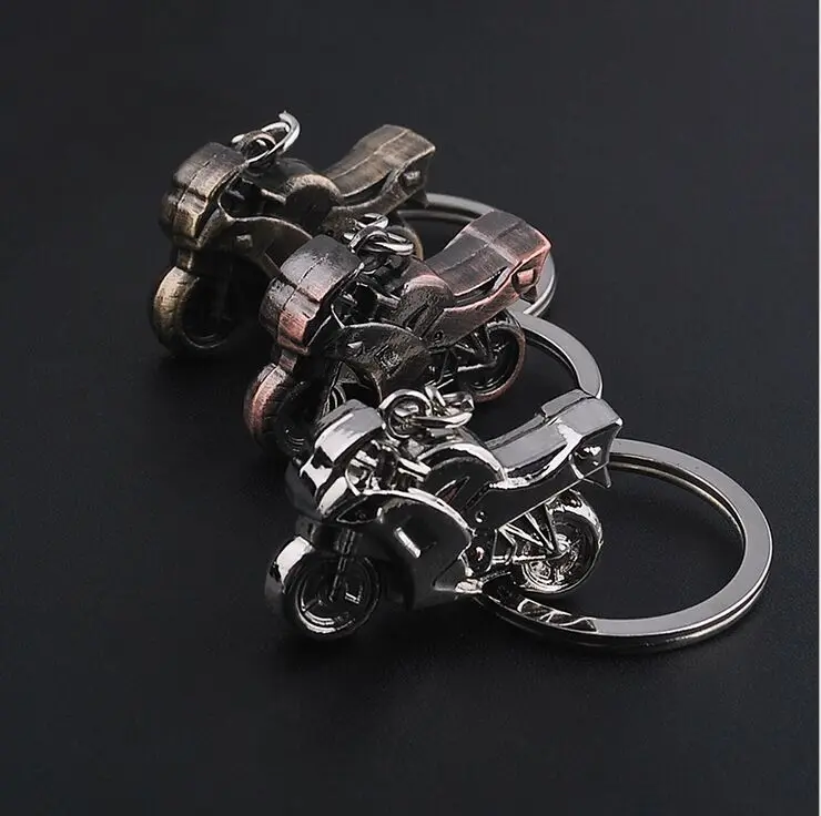 3D modelo de Metal motocicleta Llavero Mini Motor Llavero hombres Accessorie Llavero Chaveiro motocicleta joyería