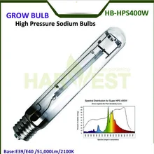 E39/E40 50000 люмен 2100K Крытый теплица HPS лампа для выращивания растений 400 Вт для роста цветения T15