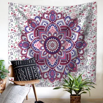 

Free Shipping 1pcs Mandala Tapestry Hippie Home Decor Wall Hanging Boho Home Tapestry Wall Sitting Blanket Tablecloth LL011
