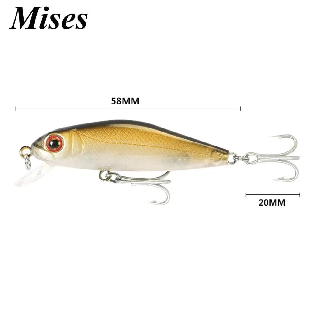 

Mises 5.8cm 5.1g 10-Colors Floating Bionic Minnow Lure Weever Universal Artificial Bait Hard Bait Fishing Lure Fishing Tackles
