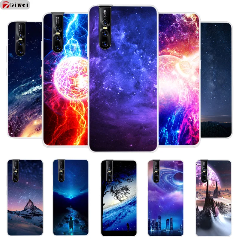 For Vivo V15 Pro Case Clear Bumper Star Print Back Cover For Vivo V15Pro Case Silicone TPU Coque For Vivo V15 Pro V 15 V15Pro