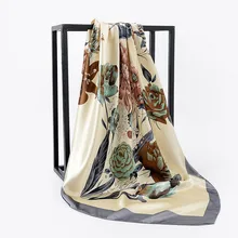 90X90 см шарф для женщин Горячая Распродажа шарф с принтом Модная ретро Женская многофункциональная шаль шарф изысканное пончо эластичный палантин