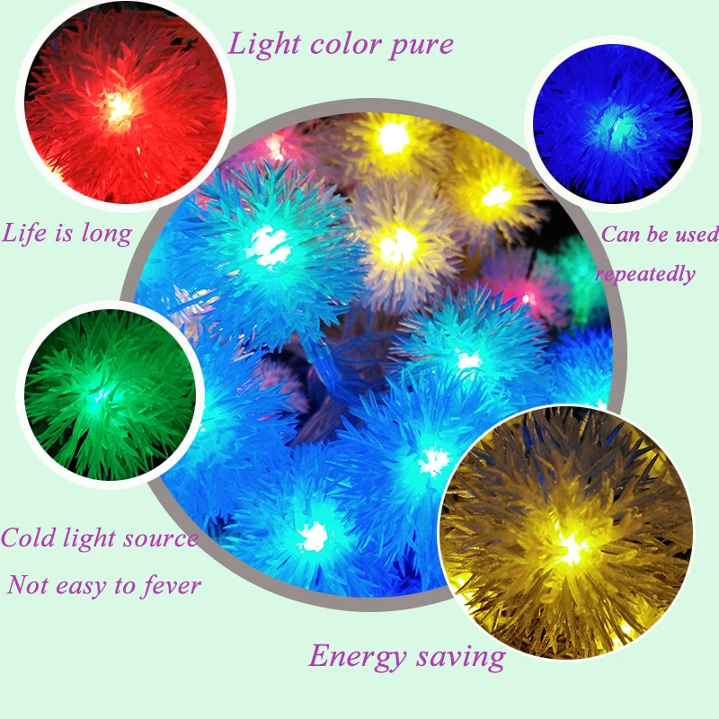 Christmas snowball snowflakes led string lights for indoor and outdoor lights (7)