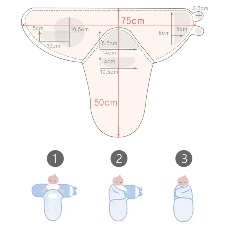 Детское Пеленальное Одеяло для новорожденных Cocoon wrap Хлопок Пеленальный мешок детский конверт спальный мешок постельные принадлежности