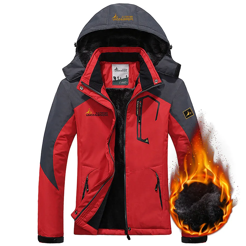 Лыжная куртка для женщин, водонепроницаемые флисовые зимние куртки, термопальто для улицы, для женщин, для горных лыж, сноуборда, пальто размера плюс, бренд - Цвет: Red