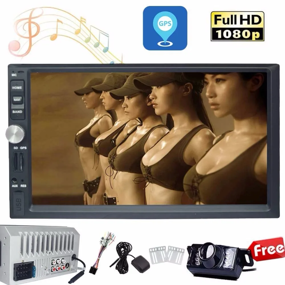 

EinCa 2Din Touch Screen Car Monitor Radio Stereo GPS Navigator MP5 Player FM Radio Multimedia Radio Receiver Support USB+Camera
