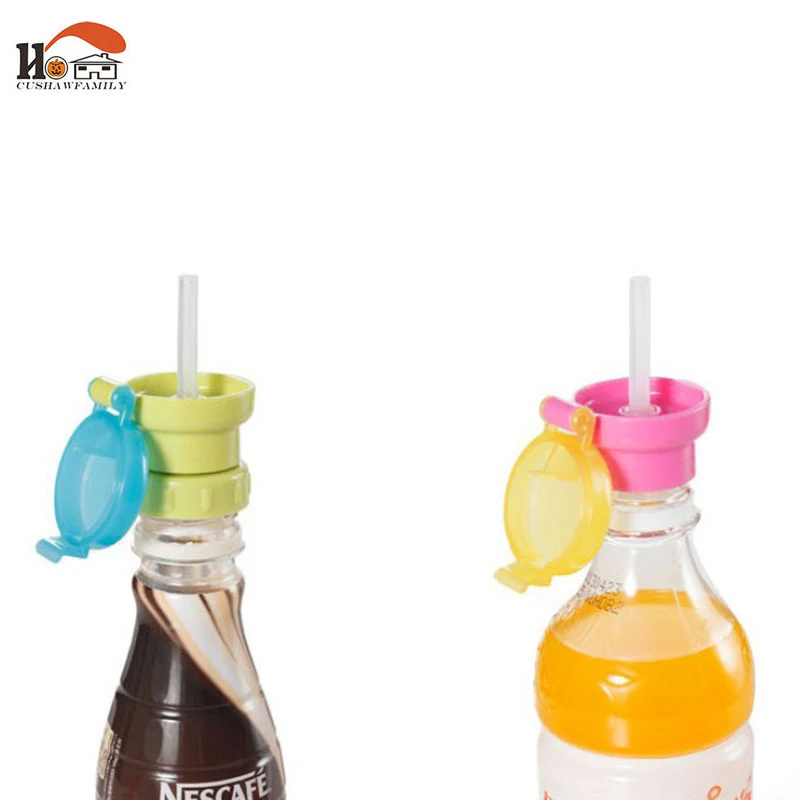 

1 pcs New portable baby bottle lid with straw children spill-proof water bottle cover for All kinds mouth 2.7cm diameter bottle