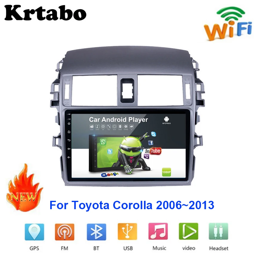 Car radio Android multimedia player For Toyota Corolla 2006~2013 Bluetooth Car touch screen GPS Navigation Stereo Audio WIFI Car radio Android multimedia player For Toyota Corolla 2006~2013 Bluetooth Car touch screen GPS Navigation Stereo Audio WIFI