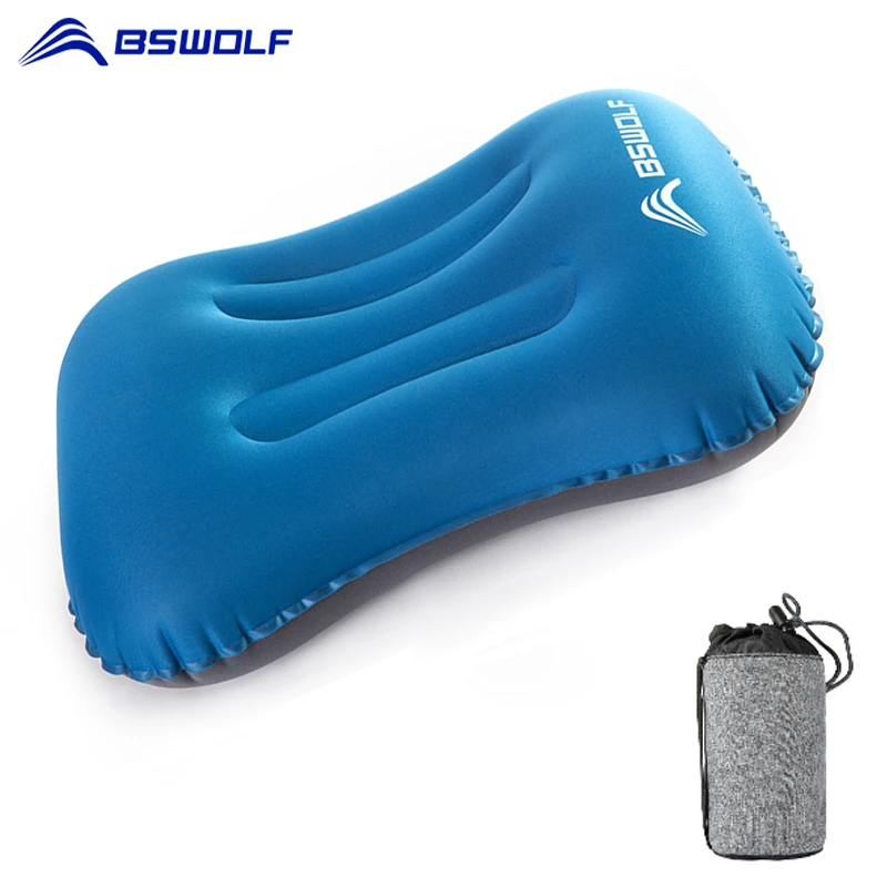 

BSWolf Camping Pillow Ultralight Inflatable Cushion Travel Pillows Sleeping Soft Neck Protective Head Rest