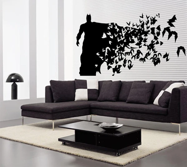

Free shiping diy vinyl wall stickers Removable Art Vinyl BATMAN - WALL ART DECAL STICKER Car Living Room Decoration