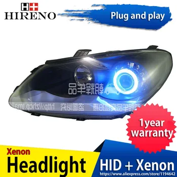 

Car custom Modified Xenon Headlamp for Chery A3 Headlights Assembly Car styling Angel Lens HID 2pcs