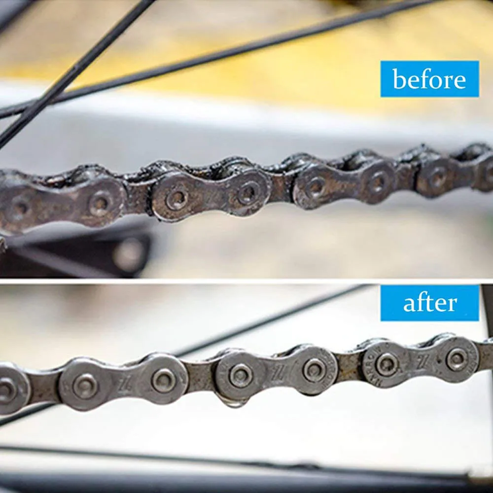 Cheap 3pcs/set Portable Bicycle Chain Cleaner Bike Clean Machine Scrubber Wash Tool Mountain Road Bike Cycling Cleaning Tool 9