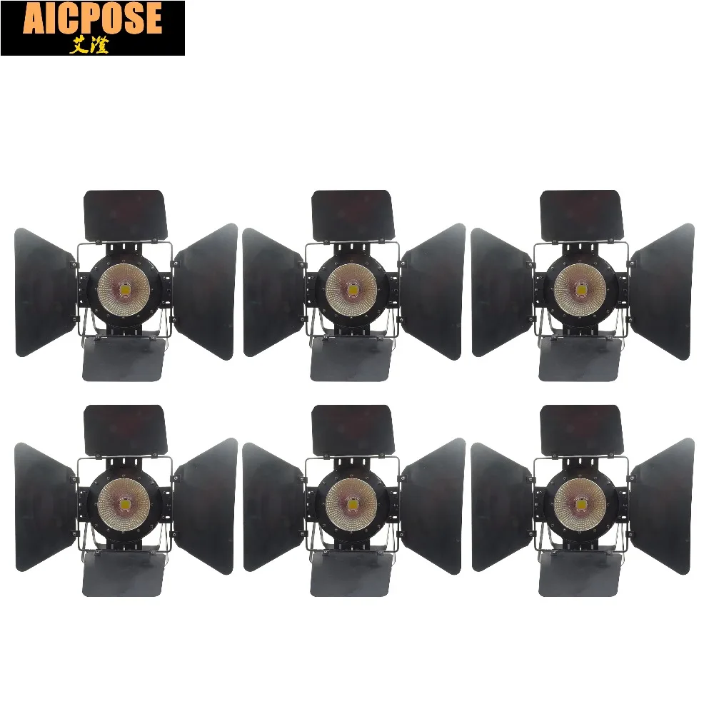 6pcs/lots 2018 LED Par COB 100W With Barn Door High Power Aluminium