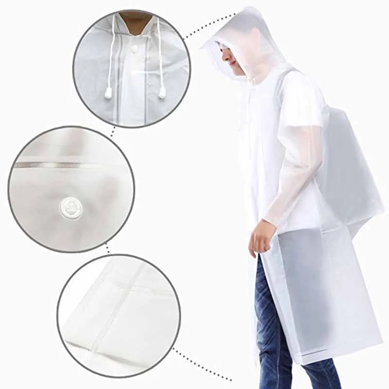 Hooded Jacket Raincoat With Backpack Poncho Transparent Camping Waterproof Rainwear Outdoor Sports Tool Cycling Climb Equipment (12)
