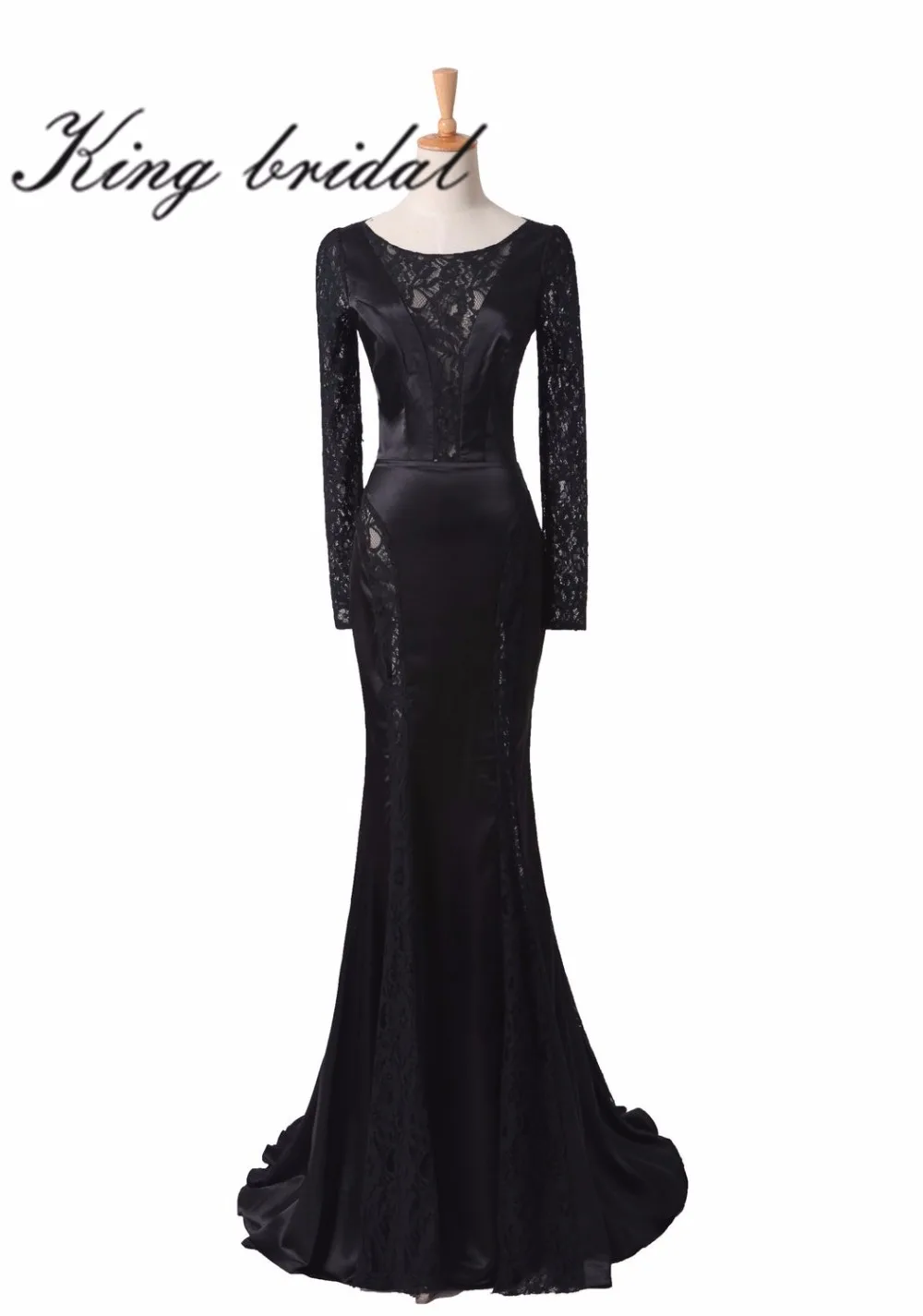 long sleeve full length evening gowns