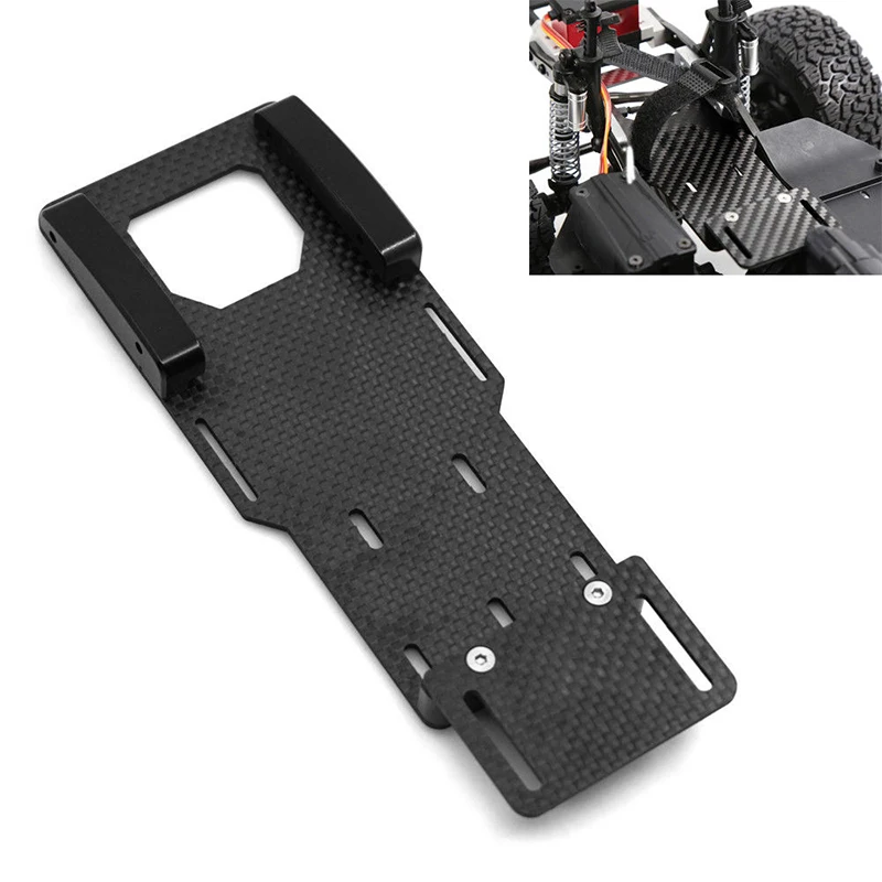 

Accessories Battery mounting plate Carbon fiber 1:10 For Crawler Axial SCX10 II AX90046 Car Black Parts Durable