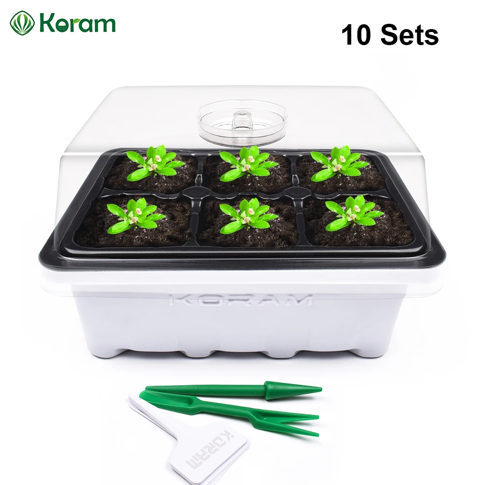 Корам 10 упаковок 6 больших ячеек поднос для семян садовая коробка стартер рассады