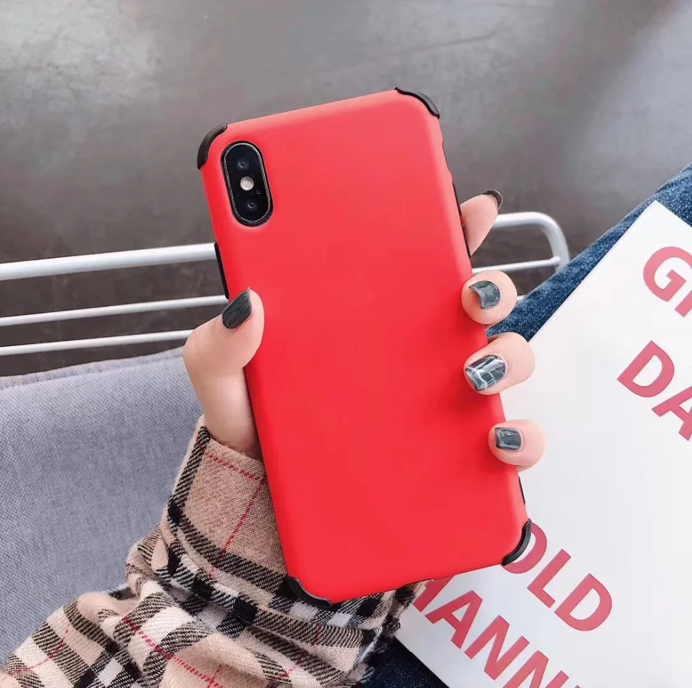 Case For iPhone Xr X Xs Max Cover Korean Candy Color Soft Silicone Shockproof Phone Cases For iPhone X Xs 7 8 Plus 6S Plus Coque (10)