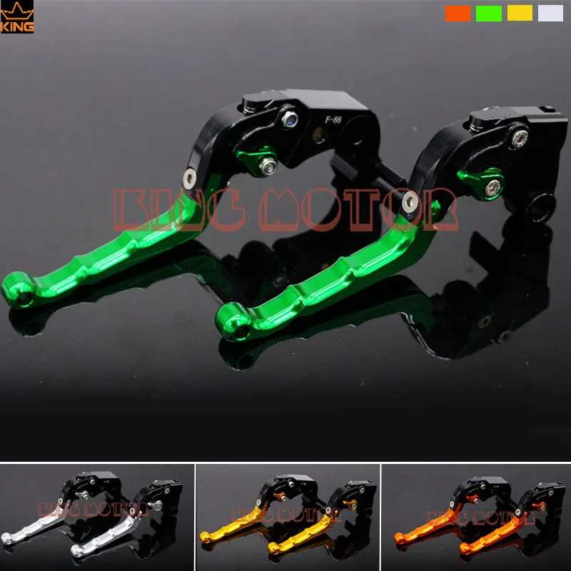 

For KAWASAKI Z1000 Z1000SX ZX-10R ZX-6R Motorcycle Accessories Adjustable Folding Brake Clutch Levers Green