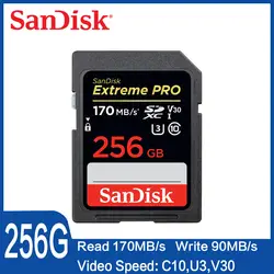 Карта памяти SanDisk Экстрим про SDHCSDXC SD карта 32 Гб 64 Гб 128 ГБ 256 ГБ C10 U3 V30 UHS-I картао де карты памяти карта для камеры