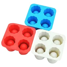 Силиконовая форма для льда креативный большой лоток для льда силиконовая форма четыре отверстия ледяная креманка Желе Форма