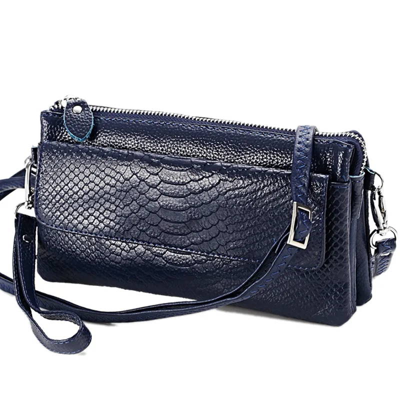 Женский клатч из натуральной коровьей кожи со змеиным принтом|fashion handbag|handbags