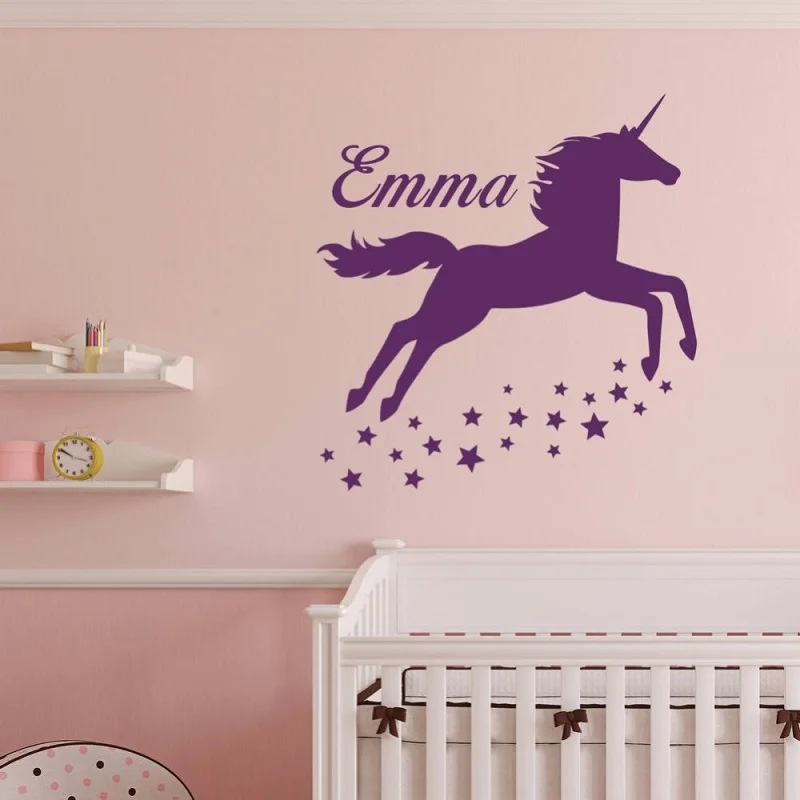 Personalized-Girl-Name-Vinyl-Sticker-Magical-Unicorn-Art-Home-Decor-Girls-Bedroom-Nursery-Decor (2)