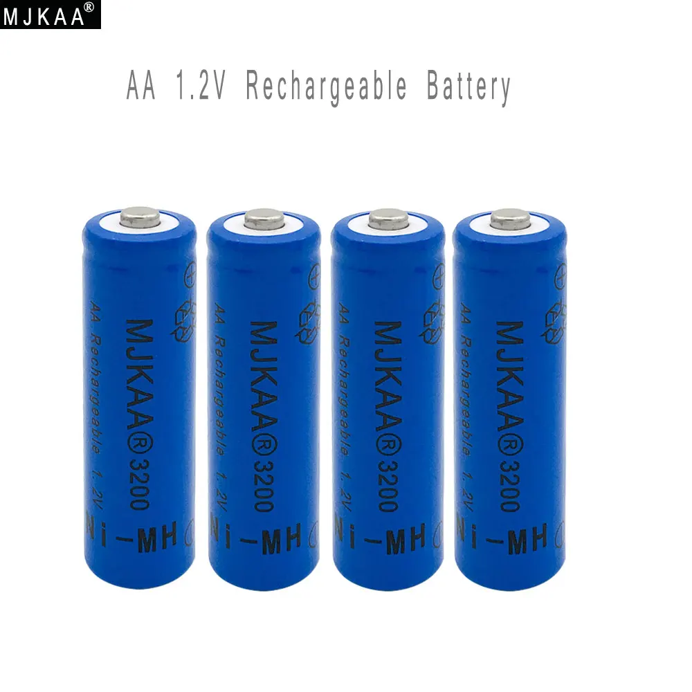 

4pcs AA Ni-MH 3200mAh Battery 2A Batteries 1.2V AA Rechargeable Battery NI-MH battery for Remote control Toys LED lights