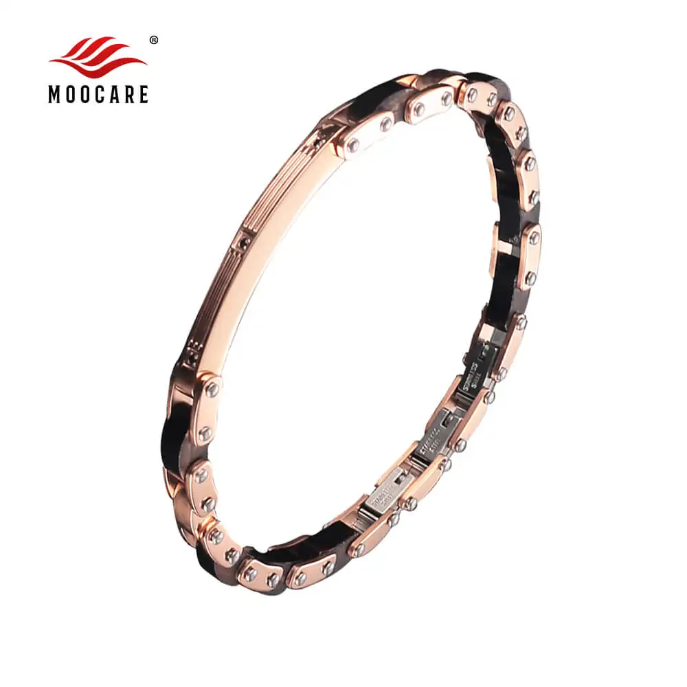 

Moocare men women wood bracelet stainless steel bangle bracelet male female wrist hand chain for casual party