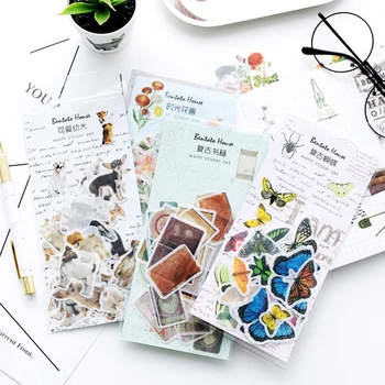

36 pcs/lot BentotoHouse butterfly mini paper sticker decoration stickers DIY ablum diary scrapbooking label sticker