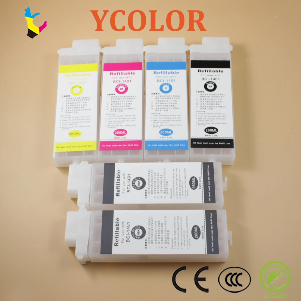 

2 sets 12 pcs with chip refillable cartridge for Canon iPF650/655/750/755 printer refill cartridge with PFi 102 104 chip