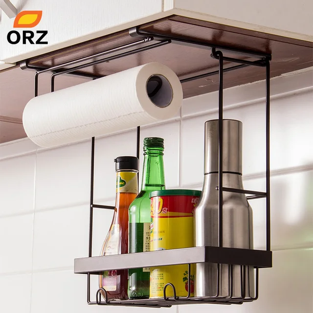 Cheap ORZ Kitchen Storage Organizer Paper Holder Towel Hanger Spice Seasoning Storage Rack Cabinet Hanger Hook Kitchen Organizer Shelf Cheap ORZ Kitchen Storage Organizer Paper Holder Towel Hanger Spice Seasoning Storage Rack Cabinet Hanger Hook Kitchen Organizer Shelf