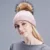 New Wool Beanies Women Real Natural Fur Pom Poms Fashion Pearl Knitted Hat Girls Female Beanie Cap Pompom Winter Hats for Women