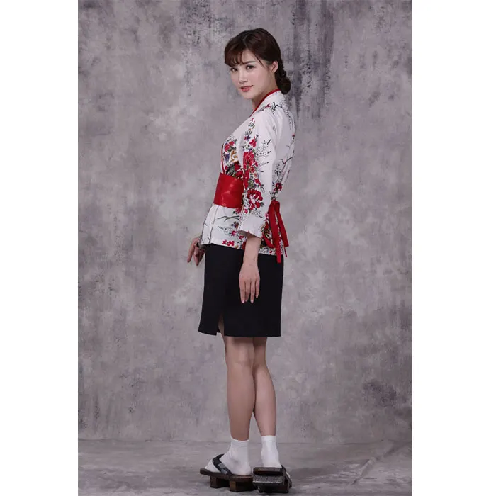 high quality women Japan Style bottoms Chef hotel Kimono work wear waiter Chef uniform women Korean Restaurant work clothes