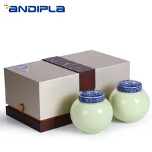 Китайский Селадон керамическая банка чайный набор кунг-фу черный чай, пуэр банки крупы герметичный резервуар для хранения креативные конфеты орех канистра для специй