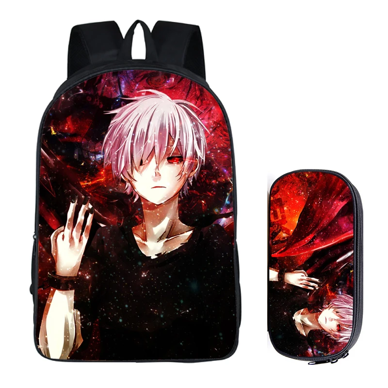 Japanese Anime Tokyo Ghoul 2PC Set with Pencil Case Student Backpacks ...