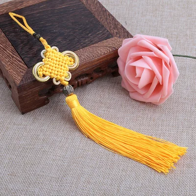 1 Pcs Tassel Chinese Tassel Craft Knot Tassel Pendant Crafts Home Decoration Chinese Characteristics Gift Ornaments Pendant - Цвет: yellow