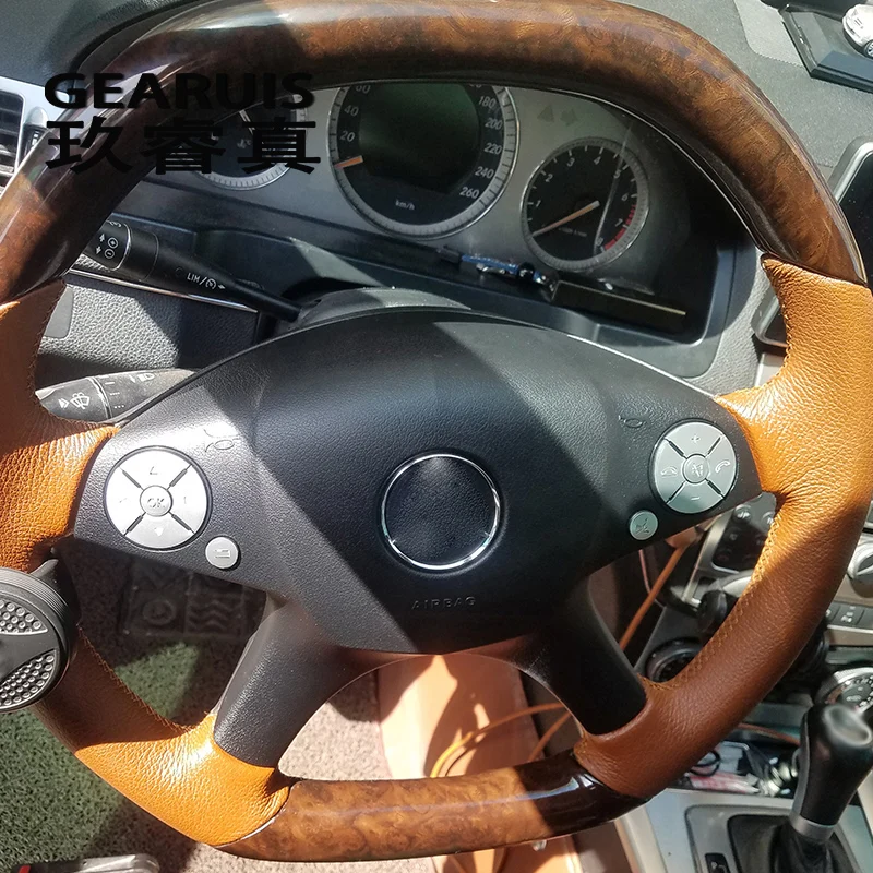 Car Styling Steering Wheel Buttons Cover Sticker Trim For Mercedes Benz C E S Class W204 W212 GLK X204 Interior Auto Accessories Car Styling Steering Wheel Buttons Cover Sticker Trim For Mercedes Benz C E S Class W204 W212 GLK X204 Interior Auto Accessories