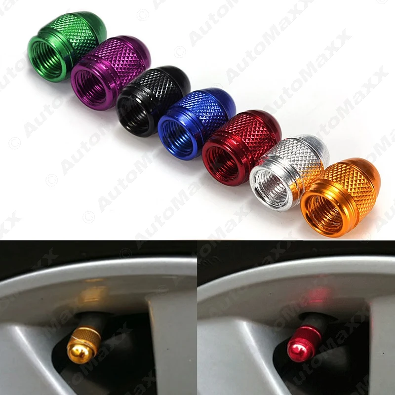 1000Pcs Aluminum Bullet Style Car Motorcycle Air Port Cover Tire Valve