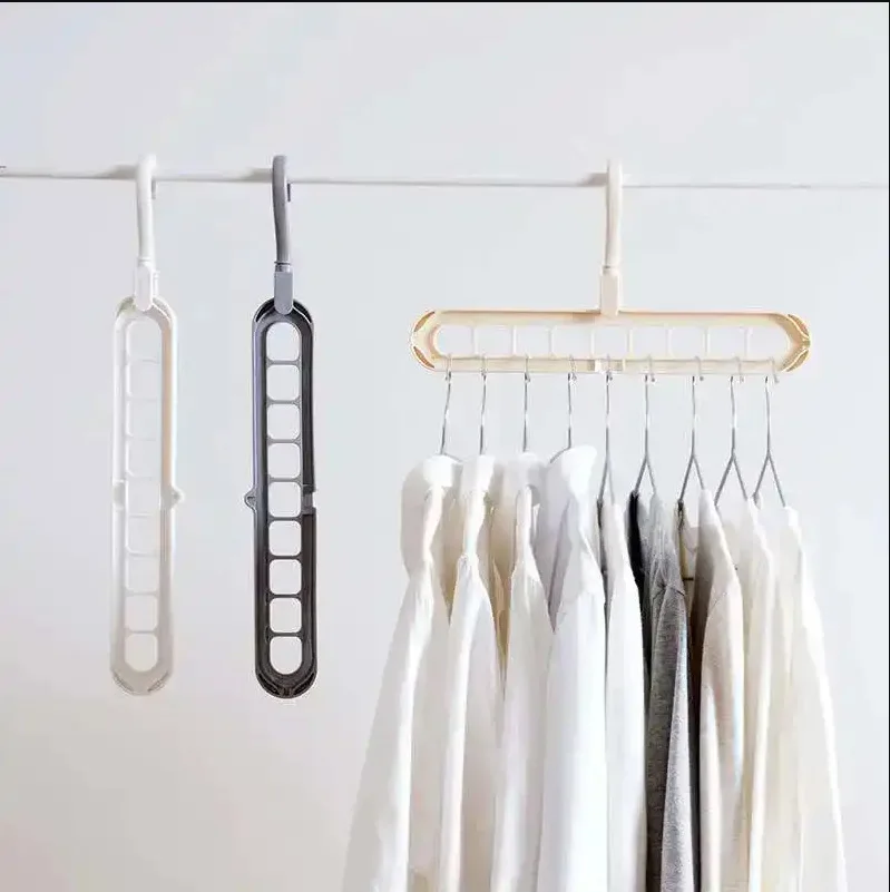 Multifunction Magic Hanging Chain Metal Clothes Support Drying Rack Creative Plastic Scarf Closet Shirts Tidy Hangers Save