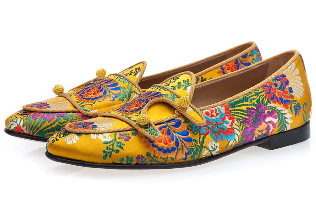

Mens Mixed Color Embroidery Loafers Genuine Leather Casual Flats Shoes Moccasins Driving Slip on 10Colors Plus Size A1180