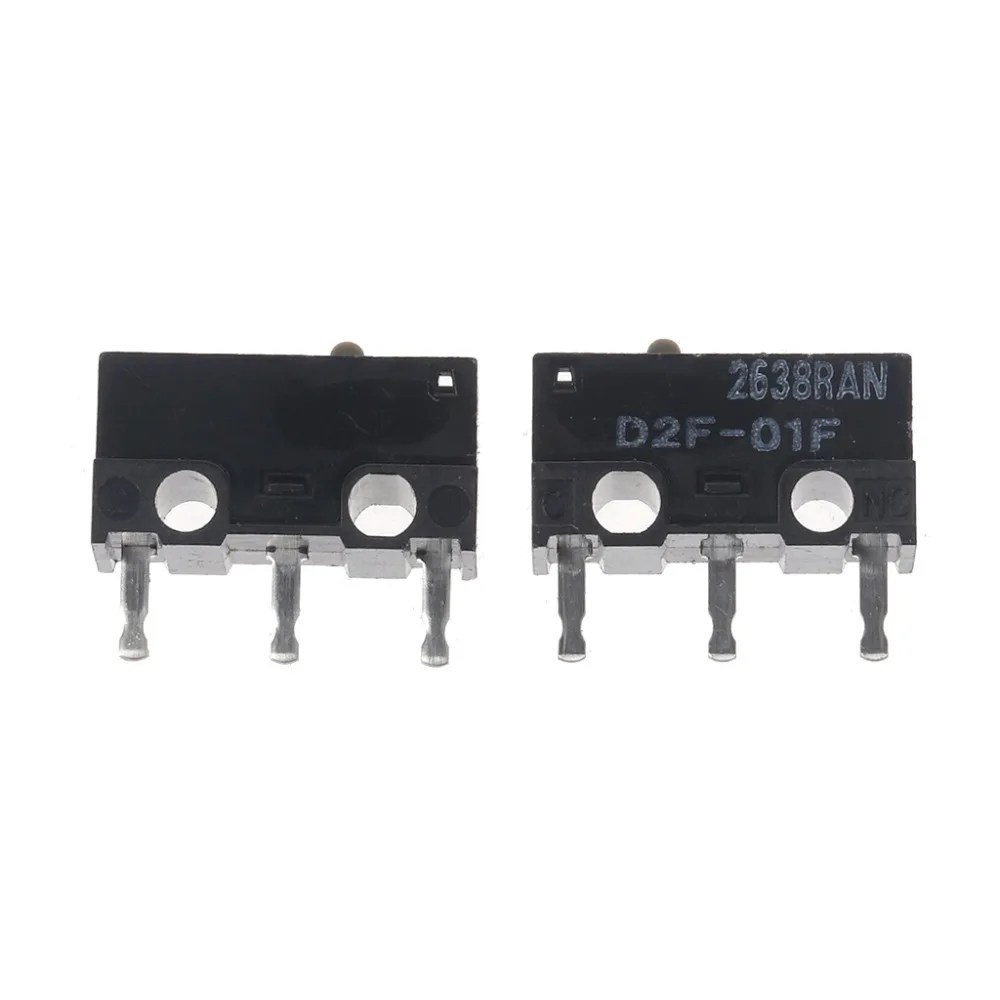 

2Pcs Original OMRON Mouse Micro Switch D2F-01F Gray Dot Gold Alloy Contacts