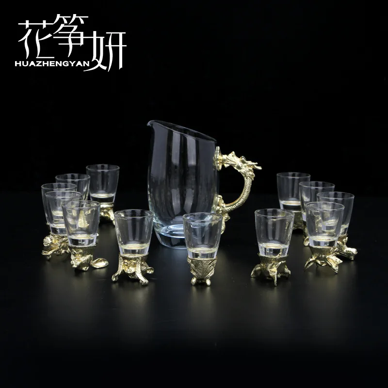 

Best-selling 12 Zodiac Wine Cup Divider Set Business Gift Crystal Liquor Cup Creative Gift Spirit Cup
