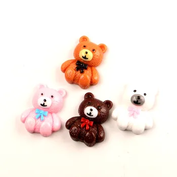 

10Pcs 29x24x10mm Mixed Resin Bear Cabochon Flatback Decoration Crafts Embellishments For Scrapbooking Diy Accessories