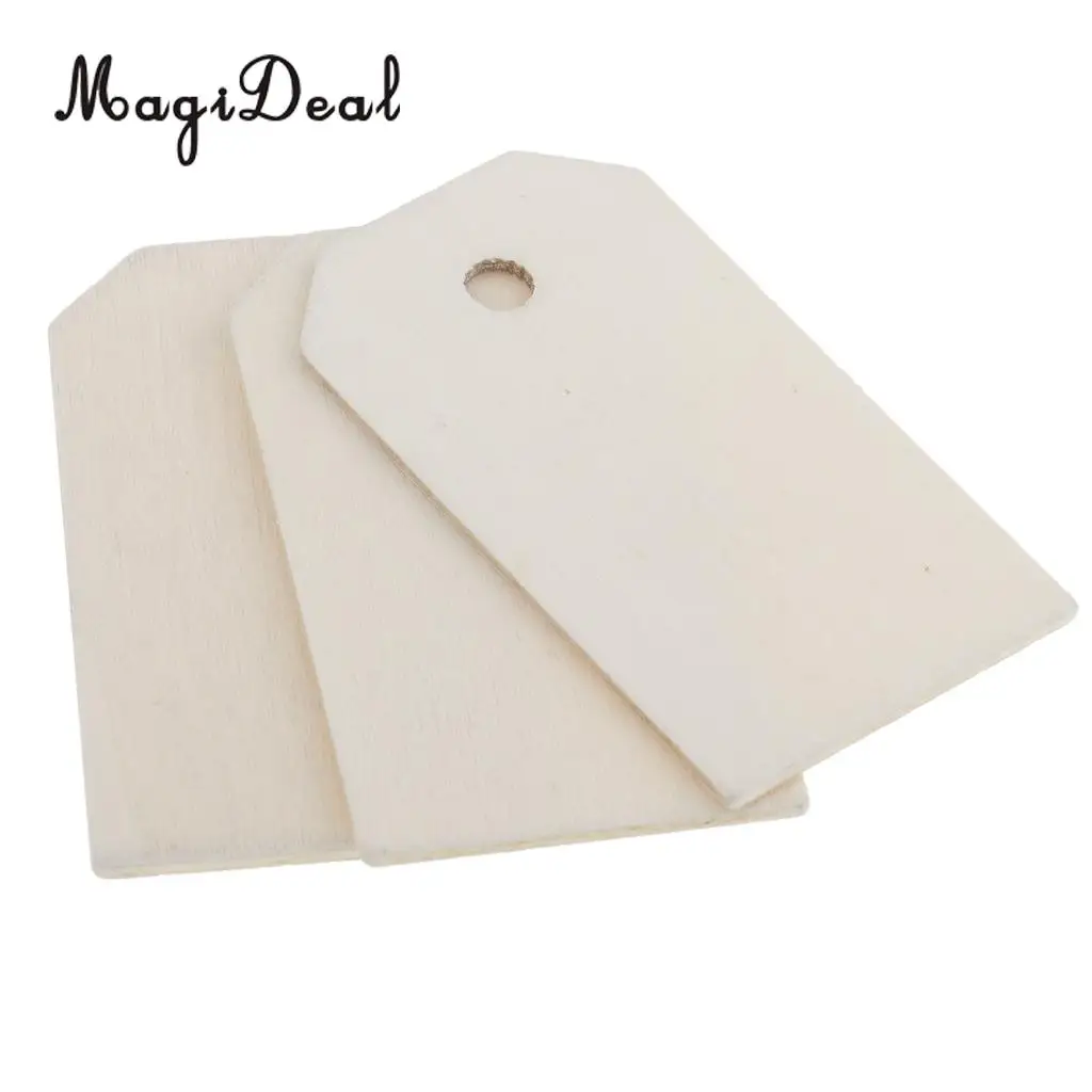 75 Piece Black/White Blank Wooden Gift Tags Hanging Label Plaque Wedding Party Christmas Chalkboard Message Board 56x31mm